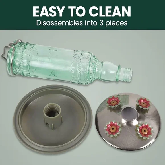 Antique Green Perky Pet Hummingbird Feeder 10oz - Picture 3 of 4